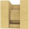 Ekena Millwork 5"W x 5"D x 5"H Wide Alma Rough Cedar Woodgrain TimberThane Corbel, Primed Tan CORUR05X05X05ALMRCPR - alternate 3
